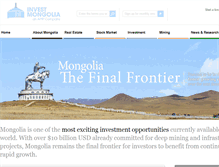 Tablet Screenshot of invest-mongolia.com